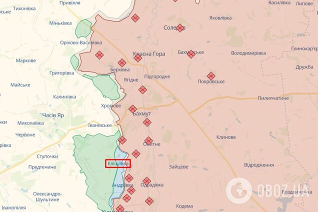 Йдуть важкі бої біля залізниці: у ЗСУ розповіли про ситуацію в районі Кліщіївки. Карта