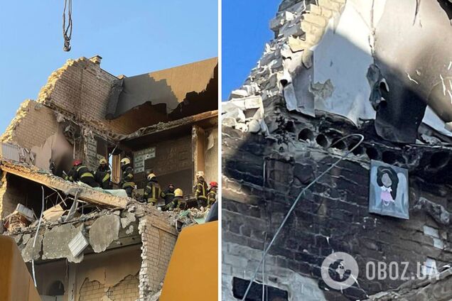 'Боже, сохрани Украину': на уцелевшей стене разрушенной россиянами гостиницы в Черкассах нашли красноречивую картину. Фото