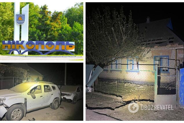 Росіяни вночі обстріляли Нікополь: пошкоджено дитсадок, є поранений. Фото