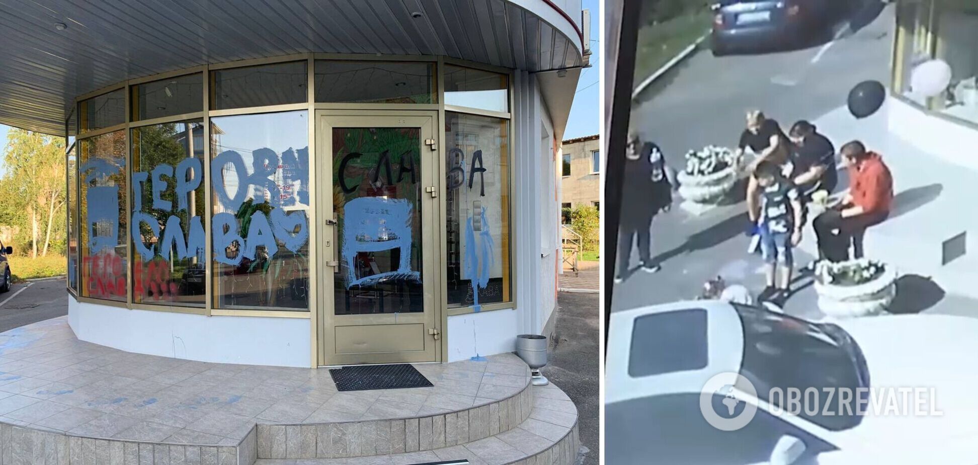 Якобы конфликт произошел из-за рисунков на асфальте возле салона