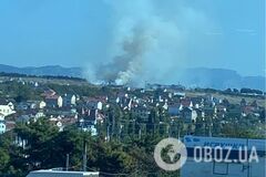 В Севастополе во время воздушной тревоги и 'угрозы ATACMS' неожиданно 'загорелась трава'. Фото