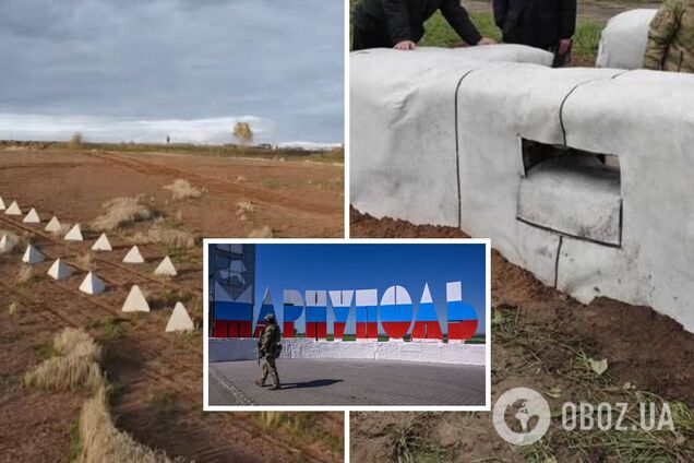 'Зубы дракона' и бетонные блиндажи: оккупанты усиливают фортификационные сооружения вокруг Мариуполя. Видео