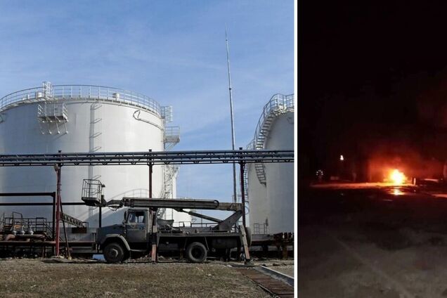 Под российским Оренбургом ночью горела нефтебаза: неофициально сообщают о пострадавших. Фото