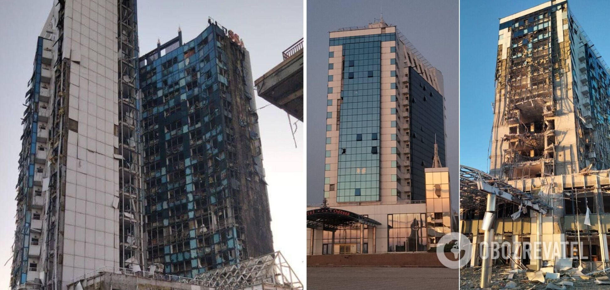 Обгорілі стіни і вибите скло: у мережі показали, який вигляд мають готель і морвокзал в Одесі після атаки РФ. Фото