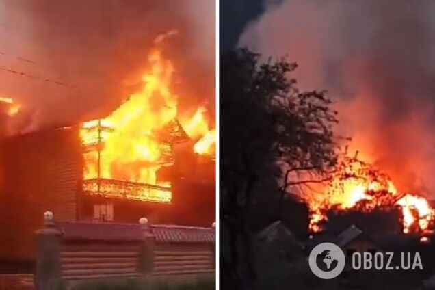 У Карпатах згорів відпочинковий комплекс, у якому проживали 148 дітей: минулося без жертв. Фото і відео