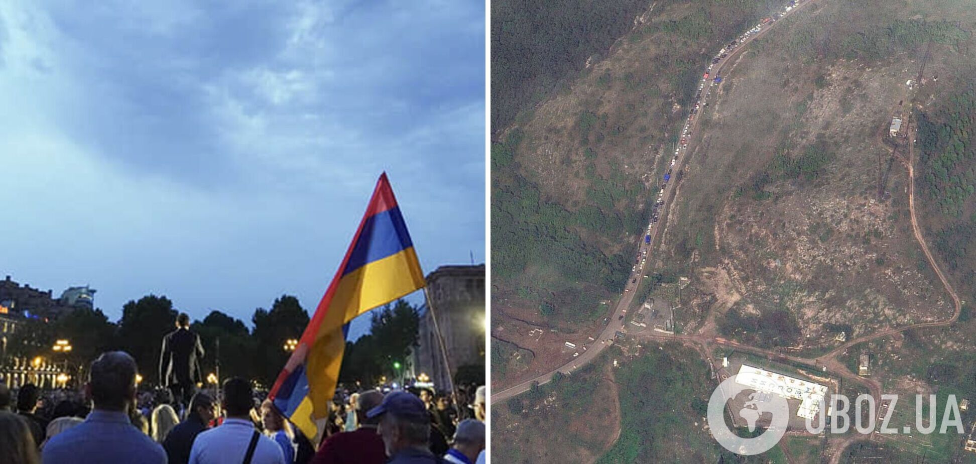 Сотни армян покидают регион: как выглядит Нагорный Карабах с высоты птичьего полета. Фото