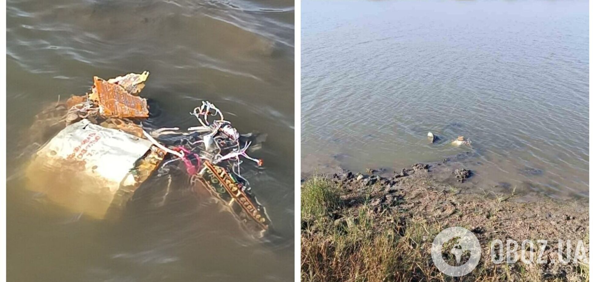 В Молдове обломки ракеты обнаружили в озере: их изучением занимаются специалисты. Фото