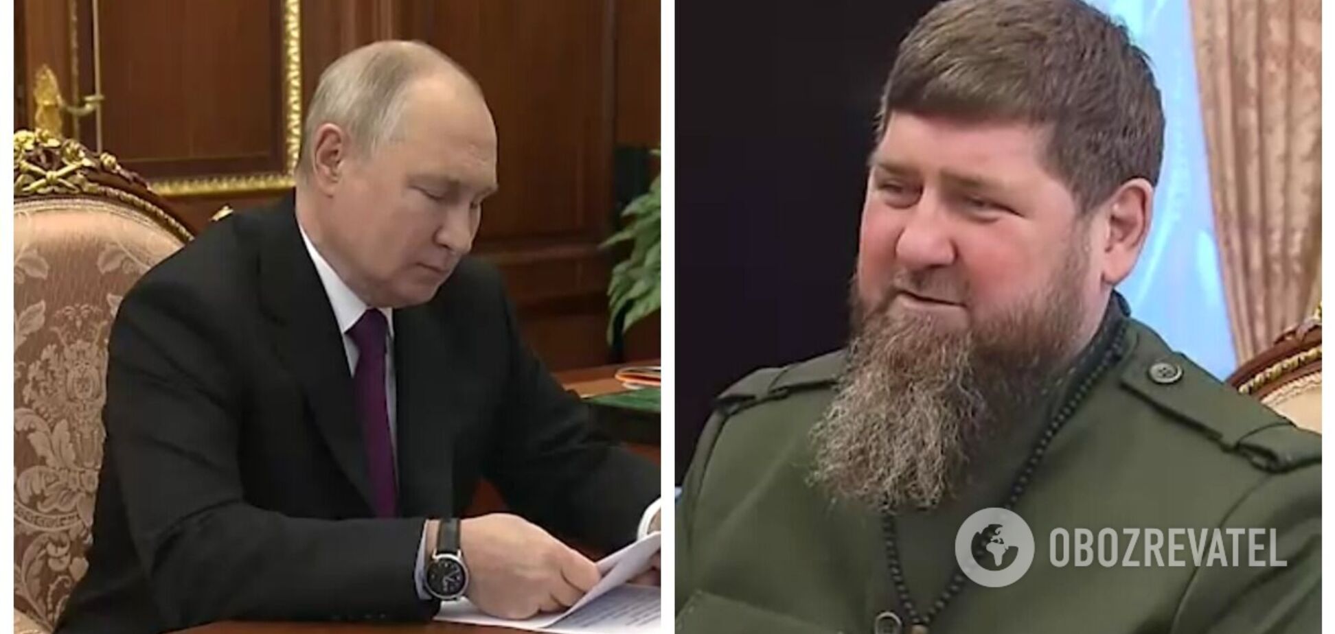 В России показали видео встречи Путина с Кадыровым, но есть 'нюанс': сеть разразилась версиями
