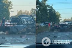 В Киеве случилось страшное ДТП, погибли два человека: фото и видео с места