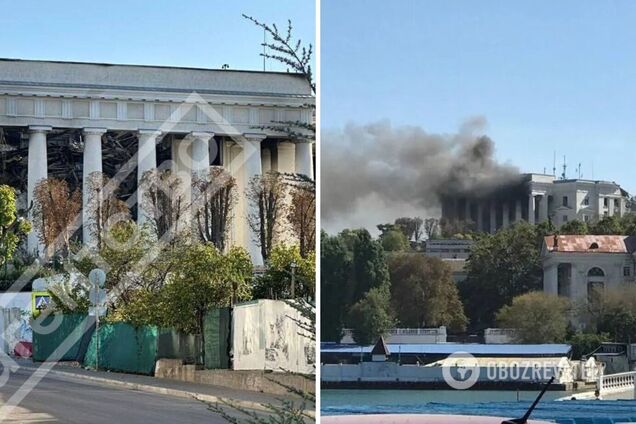 Який вигляд має штаб Чорноморського флоту після ракетного удару: свіже фото