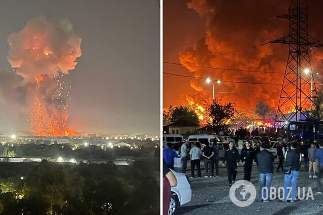 В Ташкенте прогремел мощный взрыв на таможенном складе: вспыхнул сильный пожар. Фото и видео