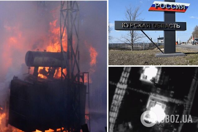 Дроны отработали точно: эксклюзивное видео атаки на подстанцию в Курской области, к которой были подключены военные объекты РФ