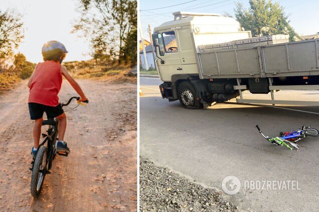 На Рівненщині вантажівка збила 5-річного хлопчика-велосипедиста: він помер у лікарні. Фото 