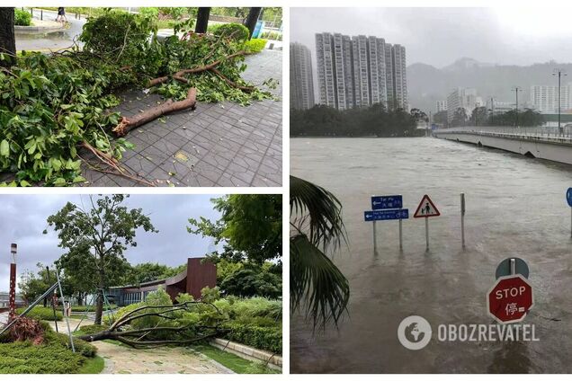Скорость ветра достигала 200 км/ч: в Китае из-за супертайфуна эвакуировали 900 тыс. человек, десятки человек пострадали. Фото и видео