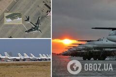 Россияне обложили бомбардировщик Ту-95 шинами, чтобы спасти от 'бавовны'. Фото с аэродрома Энгельса