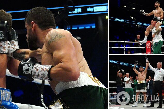 Непобедимый боксер выиграл бой в Англии за 54 секунды. Видео