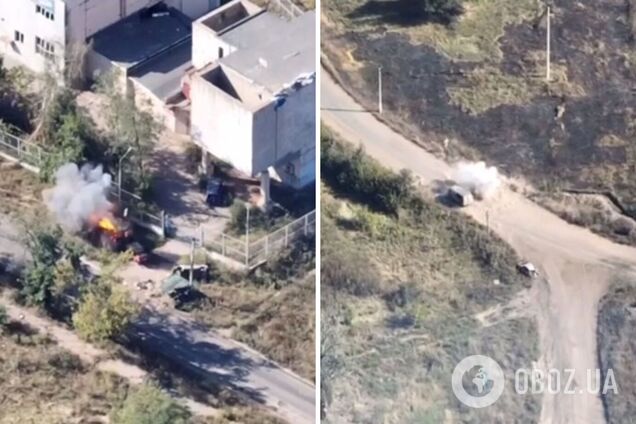 Минус четыре авто и два блиндажа врага: аэроразведчики устроили оккупантам 'разнос'. Видео