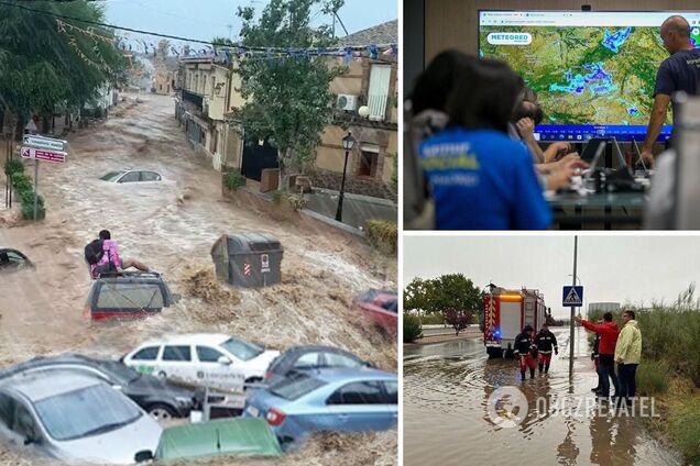 Испанию накрыл мощный ураган 'Дана': улицы превратились в бурные реки, затопило метро, есть погибшие. Фото и видео