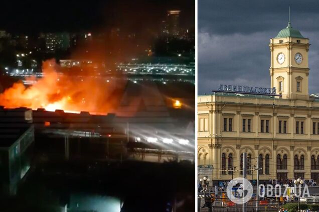 У Москві знову велика пожежа: горять склади поблизу Ленінградського вокзалу. Відео