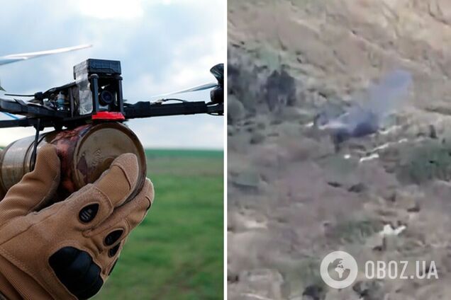'Настоящий ужас с неба для врагов': появилось эффектное видео уничтожения украинским дроном блиндажа оккупантов