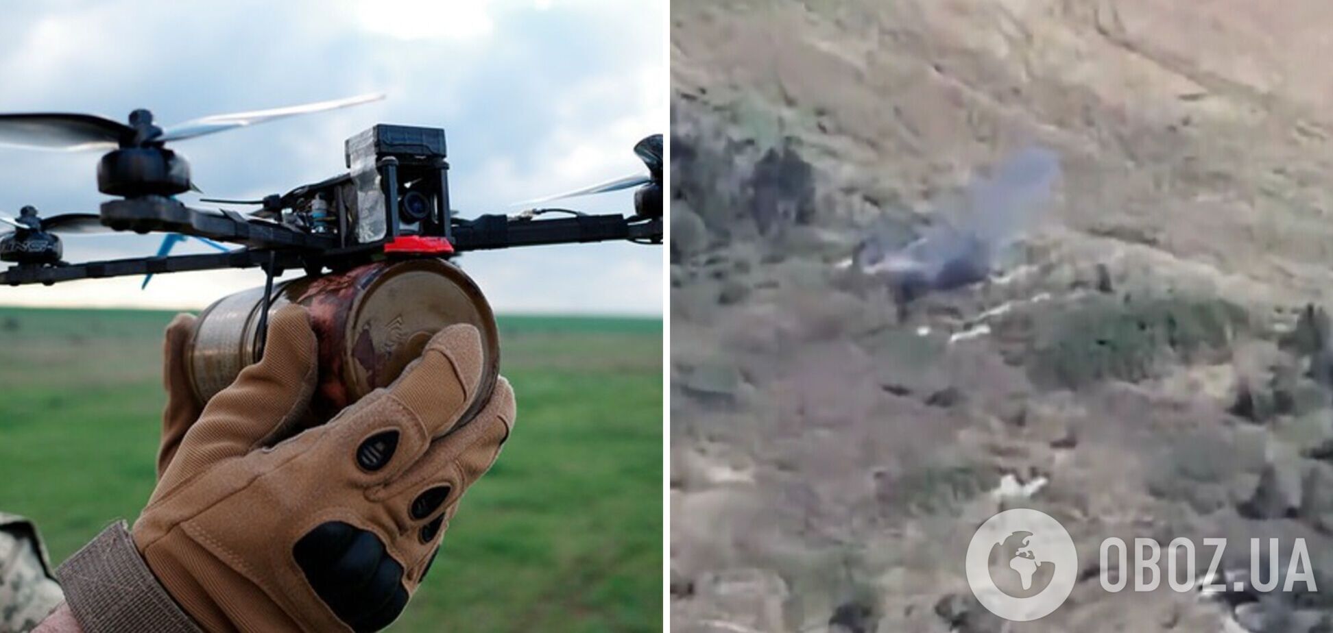 'Настоящий ужас с неба для врагов': появилось эффектное видео уничтожения украинским дроном блиндажа оккупантов