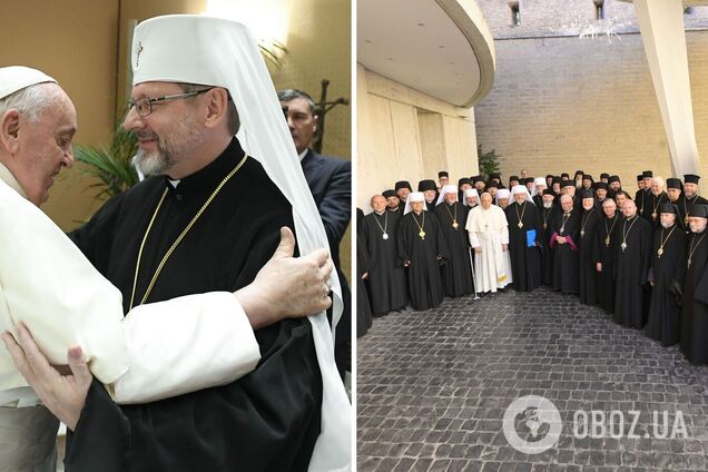 'Певні ваші висловлювання є болючими для українського народу': єпископи УГКЦ відвідали у Ватикані Папу Римського. Фото