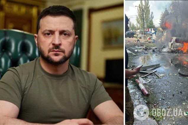 'Повномасштабна нелюдь': Зеленський відреагував на обстріл росіянами ринку в Костянтинівці. Відео