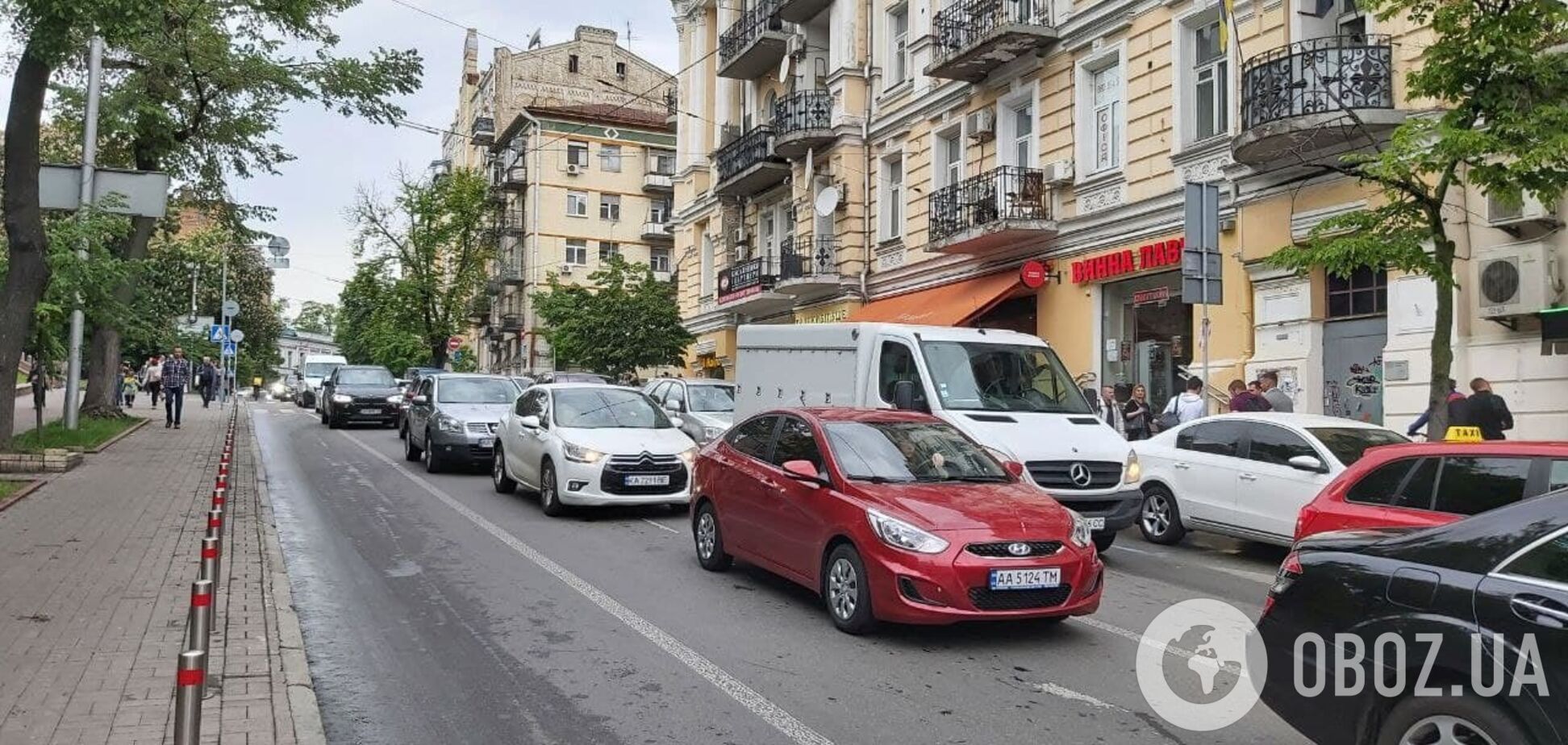 В центре столицы возникло несколько крупных пробок