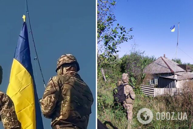 Бійці 'Сталевого кордону' підняли прапор України в селах Строївка та Тополі на Харківщині. Відео