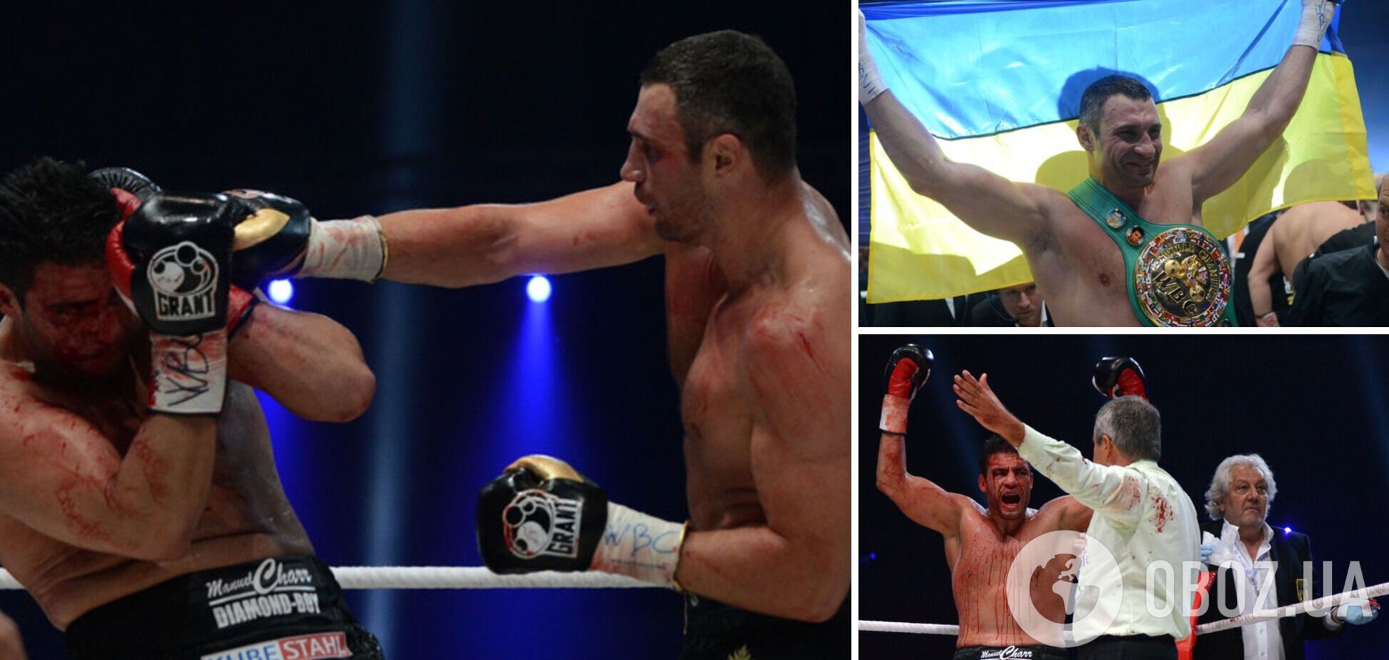 Кличко в Москве собрал 'Олимпийский': в последнем бою украинца кровь заливала лицо и торс соперника