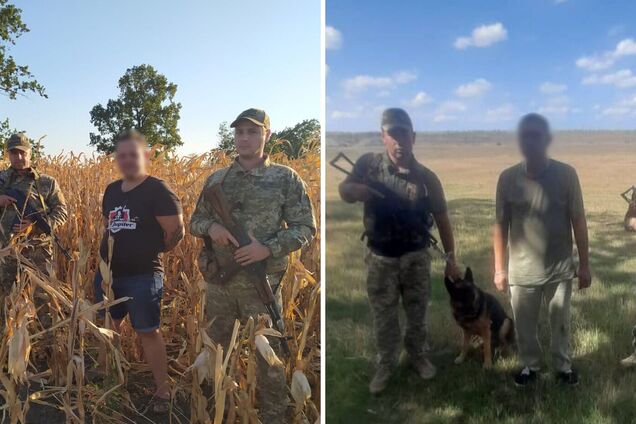 Один ховався в кукурудзі, іншого наздогнав пес: на Одещині затримали двох чоловіків, які хотіли незаконно перетнути кордон. Фото