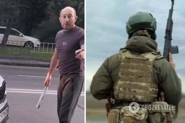 'Ты что, военный? Ху*во ты воевал': во Львове неадекват набросился на военного на трассе. Видео