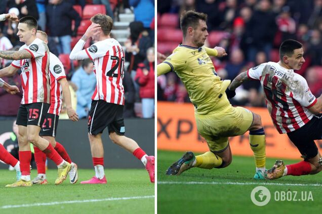 Блестящая реакция: футболист сборной Украины забил первый гол за английский клуб. Видео