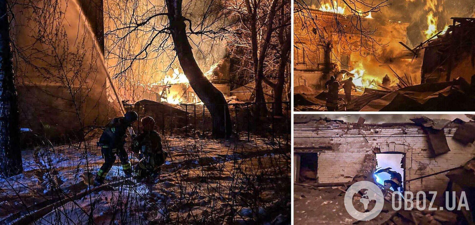 На Сумщині через ворожі обстріли сталася масштабна пожежа: палав Будинок культури та домівки мирних мешканців. Відео