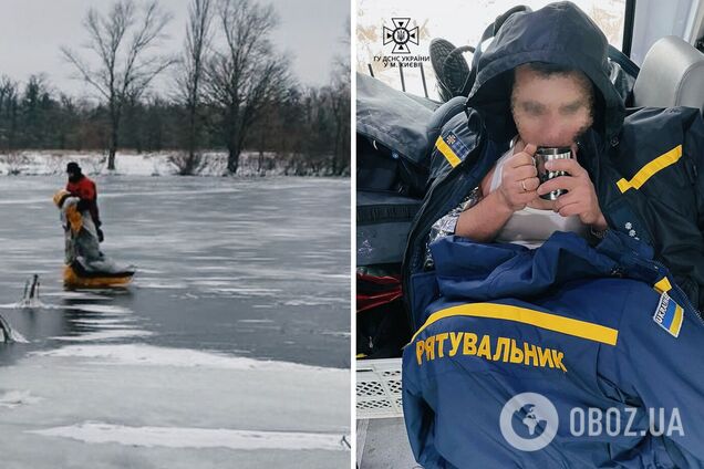 Водолази врятували чоловіка, який провалився під кригу