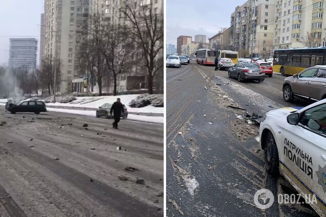 Столкнулись легковушка и троллейбус