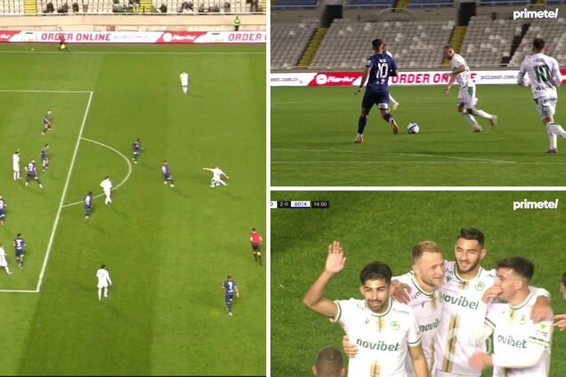 Экс-футболист сборной Украины забил фантастический 'радиоуправляемый' гол в чемпионате Кипра. Видео