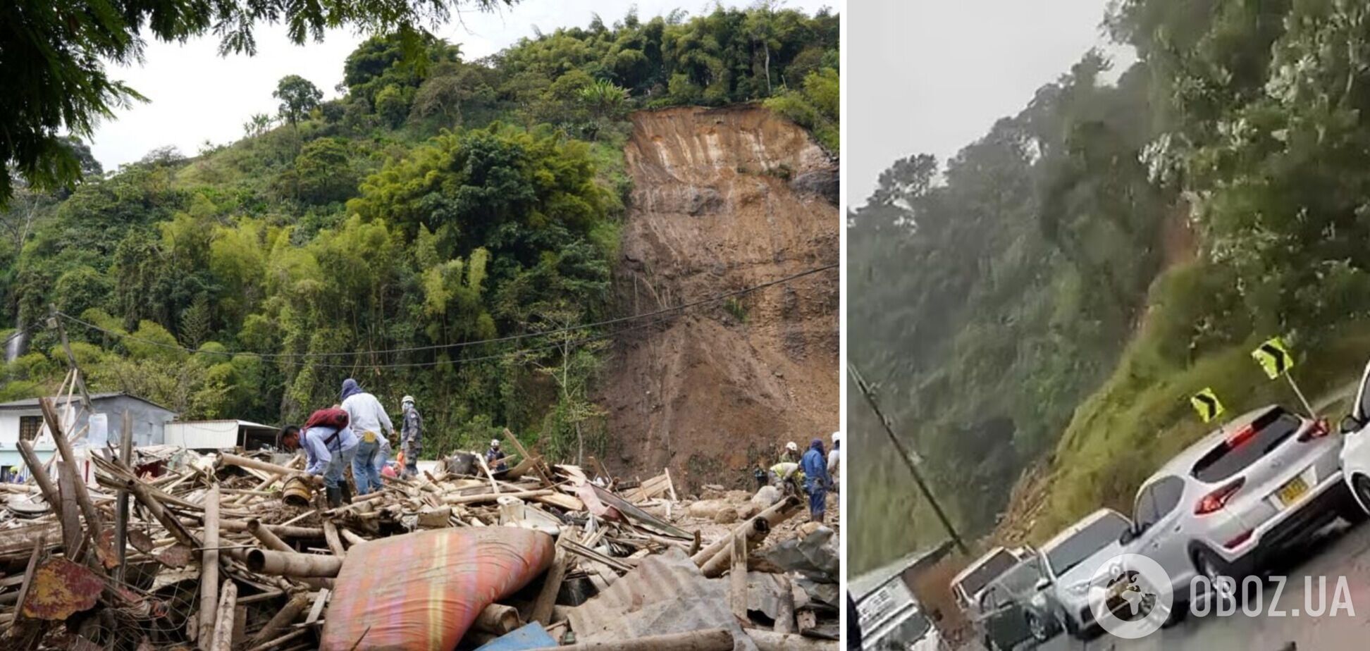 У Колумбії стався зсув ґрунту: загинули 33 людини. Відео