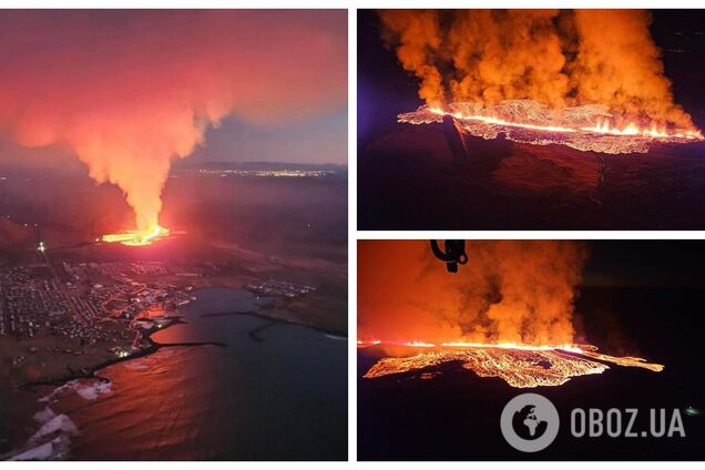 В Исландии после более чем 200 толчков за ночь началось извержение вулкана: до города сотни метров