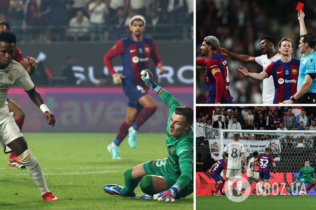Голкипер сборной Украины помог 'Реалу' разгромить 'Барселону' и выиграть Суперкубок Испании. Видео