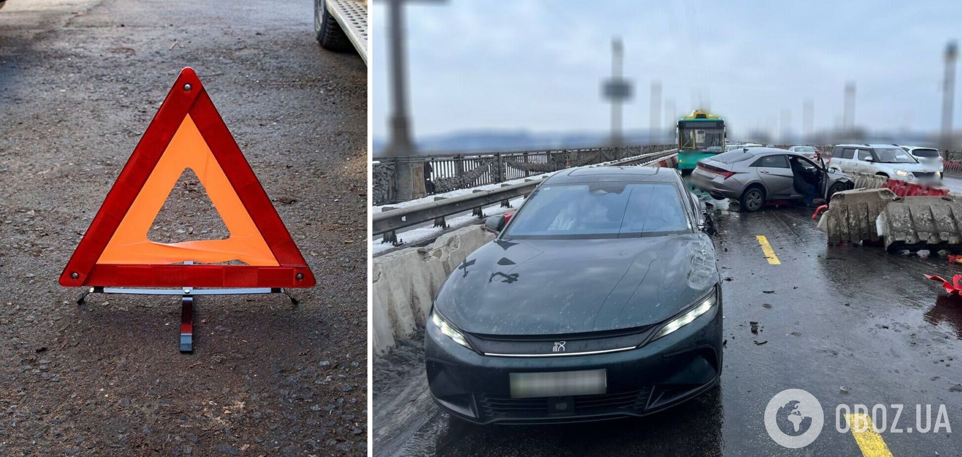 В результате ДТП образовалась пробка