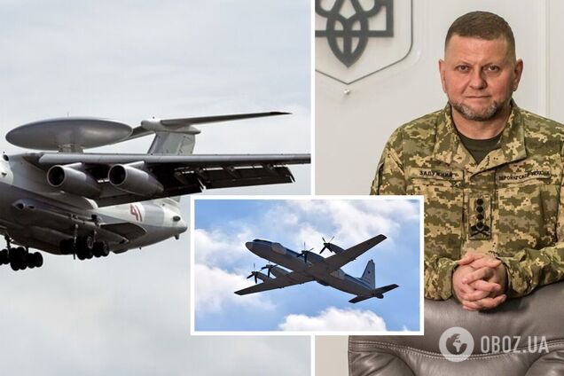 Залужный подтвердил уничтожение Воздушными силами А-50 и Ил-22 врага и поблагодарил за операцию