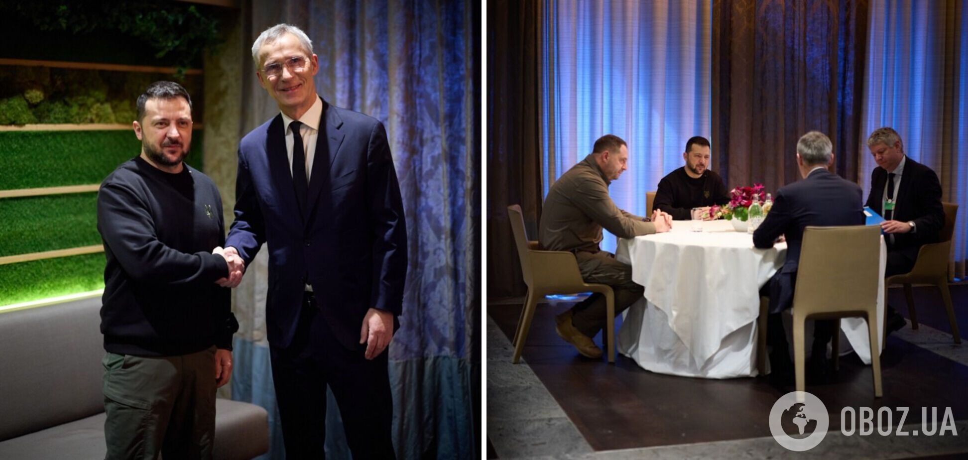 Зеленский в Давосе обсудил со Столтенбергом ход боев в Украине и усиление ПВО: подробности