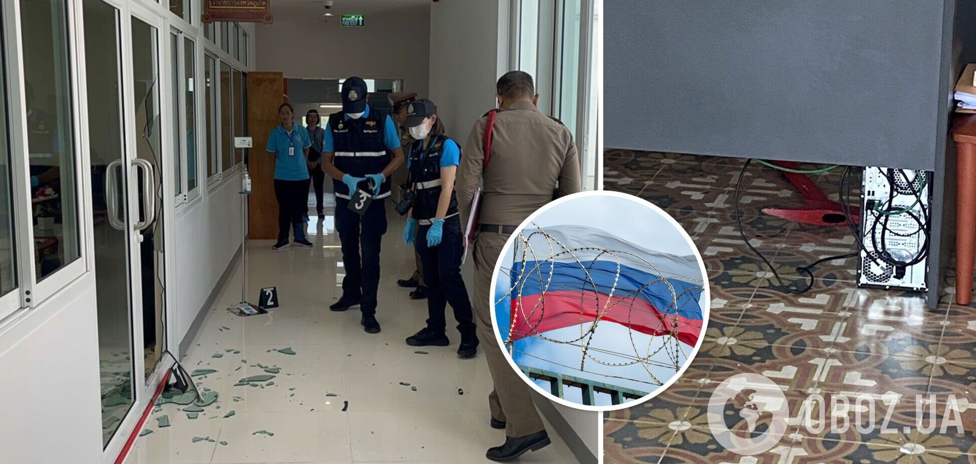 Російський турист із сокирою влаштував дебош в адміністрації Пхукета: його відправили в психлікарню. Фото
