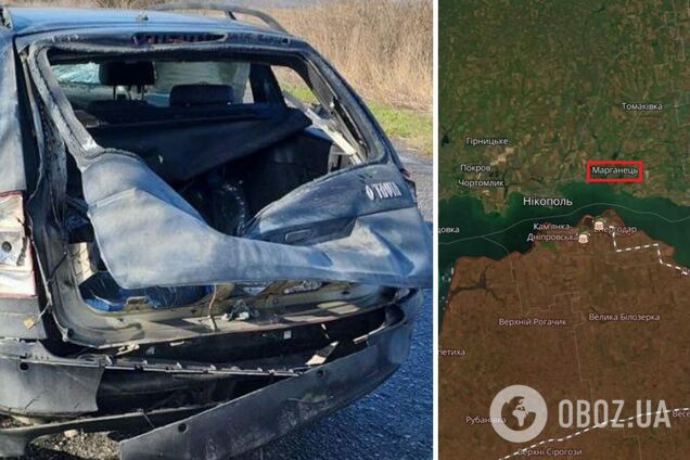 Оккупанты атаковали дроном авто на Днепропетровщине, пострадали два человека: ребенок в тяжелом состоянии. Фото