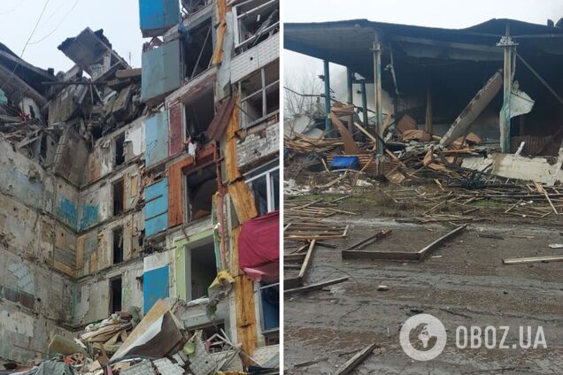Окупанти завдали авіаударів по Оріхову: знищено цілий під'їзд багатоповерхівки. Фото
