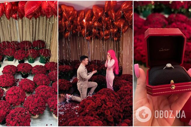 Обручка від Cartier і 5000 троянд: відома українська блогерка похизувалася заручинами за мільйон гривень під час війни