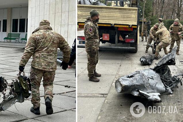 Боевая часть российской ракеты попала в киевскую больницу, где проходят реабилитацию военные ВСУ. Фото