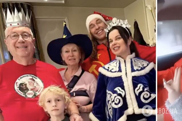 Экс-киевлянка Королева и Тарзан в костюме Деда Мороза с серпом и молотом показали, как ностальгировали по СССР
