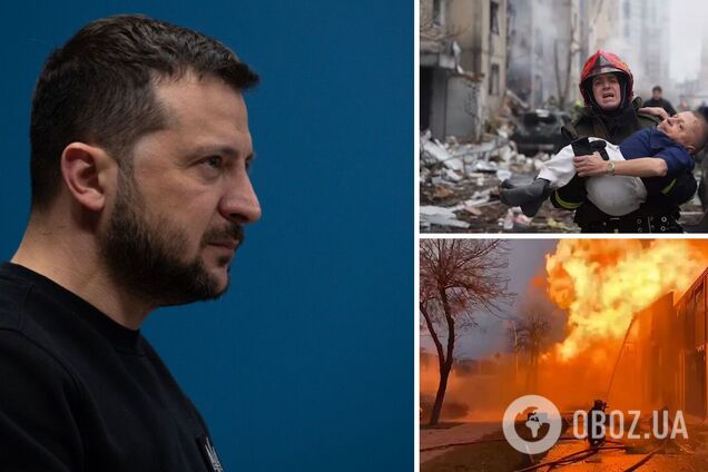 'Держава-терорист повинна відчути наслідки': Зеленський відреагував на масований удар РФ по Україні і назвав кількість жертв. Відео